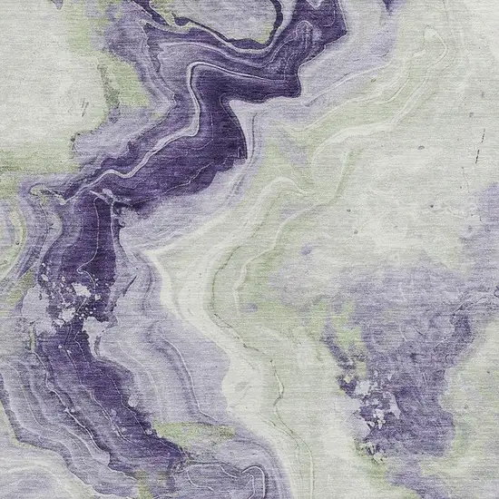 Lavender And Mint Green Abstract Washable Indoor Outdoor Area Rug Photo 3