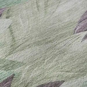 Photo of Lavender And Mint Green Floral Washable Area Rug With UV Protection