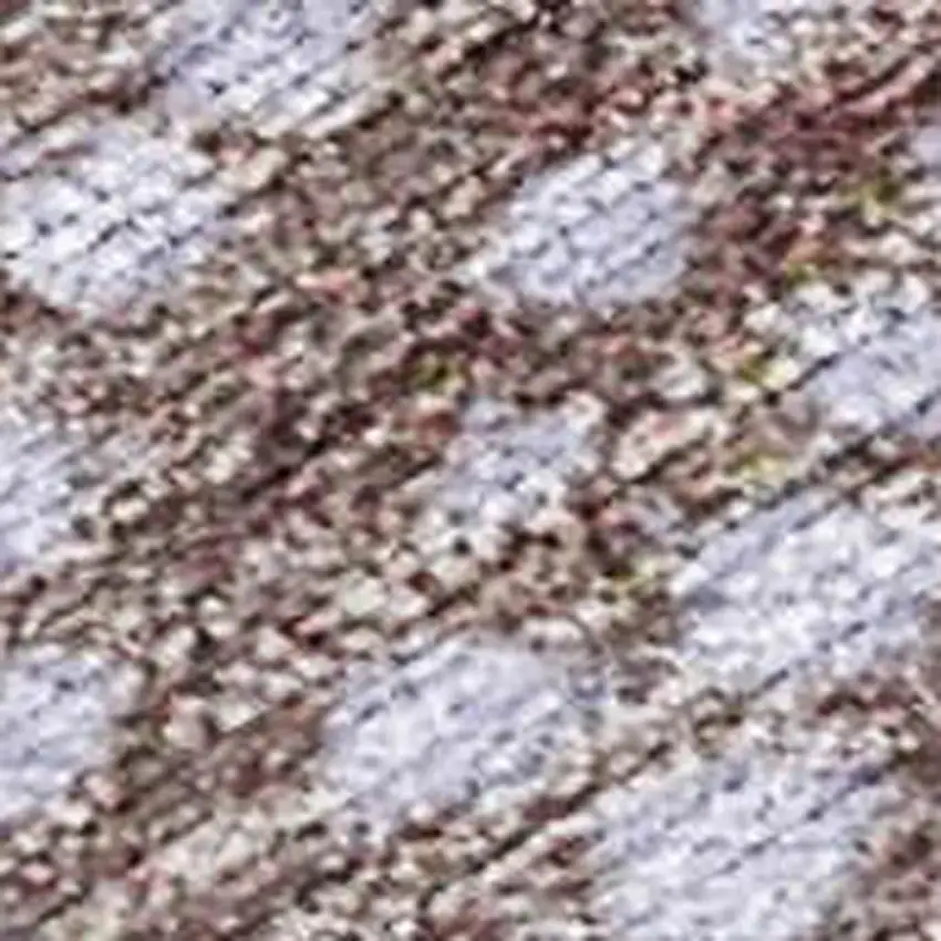 Lavender And Olive Green Geometric Washable Indoor Outdoor Area Rug Photo 3