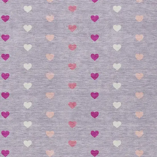 Lavender And Pink Geometric Washable Indoor Outdoor Area Rug Photo 2
