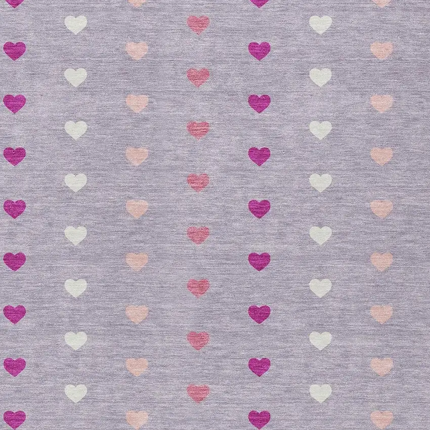 Lavender And Pink Geometric Washable Indoor Outdoor Area Rug Photo 2