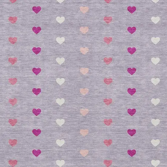 Lavender And Pink Geometric Washable Indoor Outdoor Area Rug Photo 2