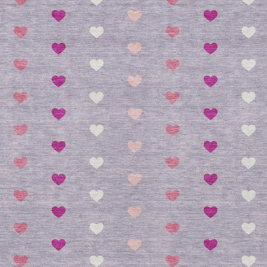 Lavender And Pink Geometric Washable Indoor Outdoor Area Rug Photo 2