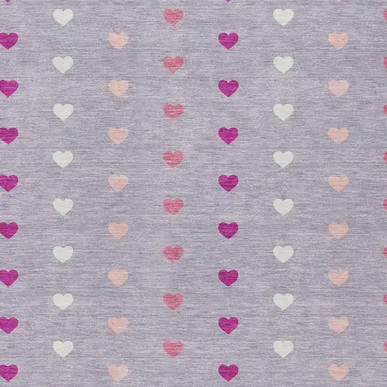 Lavender And Pink Geometric Washable Indoor Outdoor Area Rug Photo 2