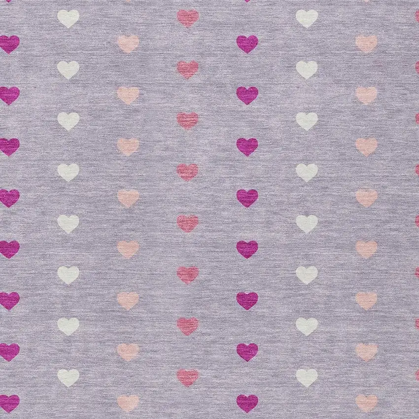 Lavender And Pink Geometric Washable Indoor Outdoor Area Rug Photo 2