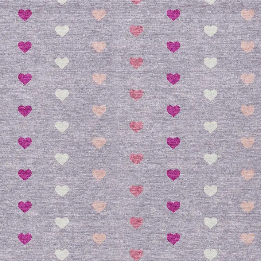 Lavender And Pink Geometric Washable Indoor Outdoor Area Rug Photo 2