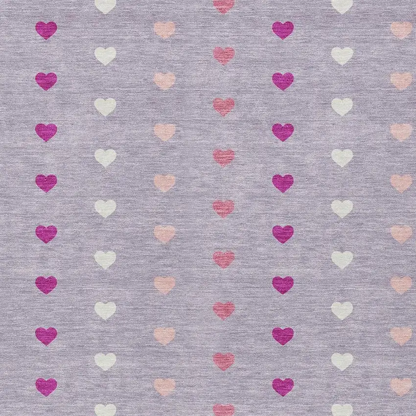 Lavender And Pink Geometric Washable Indoor Outdoor Area Rug Photo 2