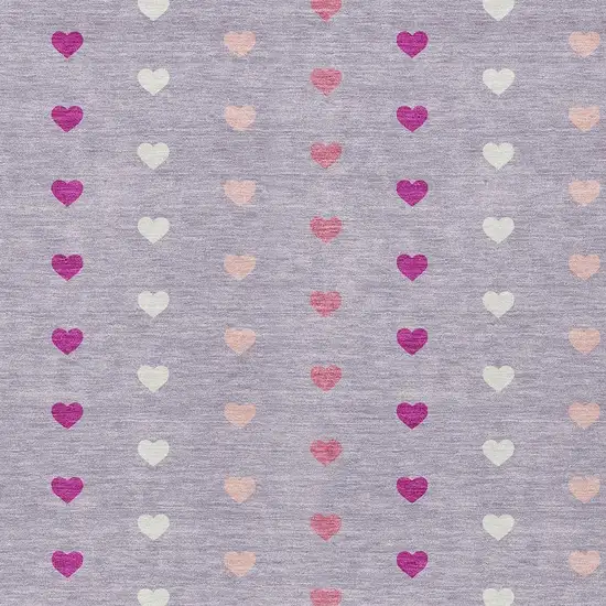 Lavender And Pink Geometric Washable Indoor Outdoor Area Rug Photo 2