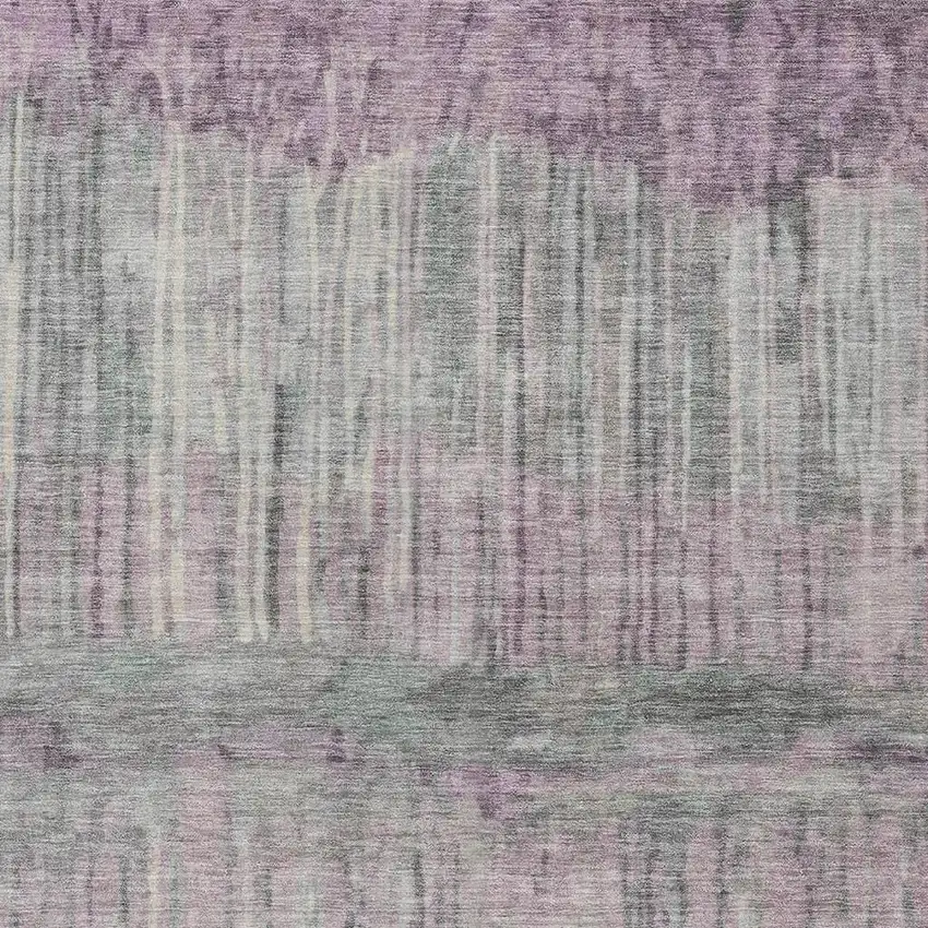 Lavender And Plum Abstract Washable Indoor Outdoor Area Rug Photo 2