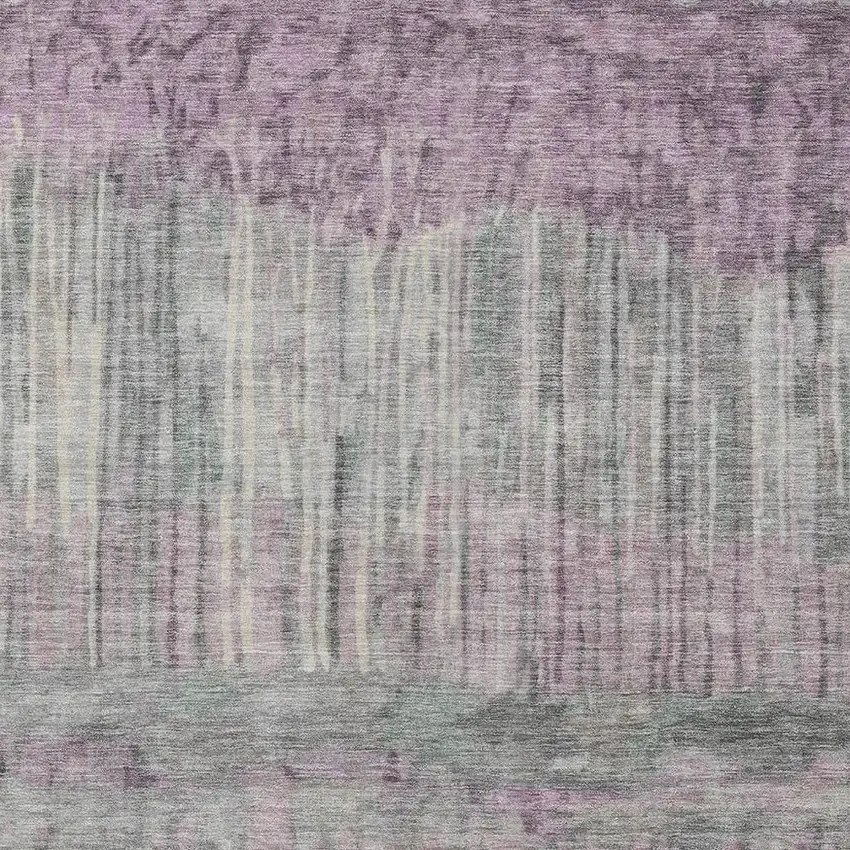 Lavender And Plum Abstract Washable Indoor Outdoor Area Rug Photo 2