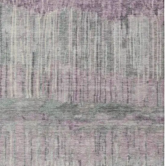 Lavender And Plum Abstract Washable Indoor Outdoor Area Rug Photo 2