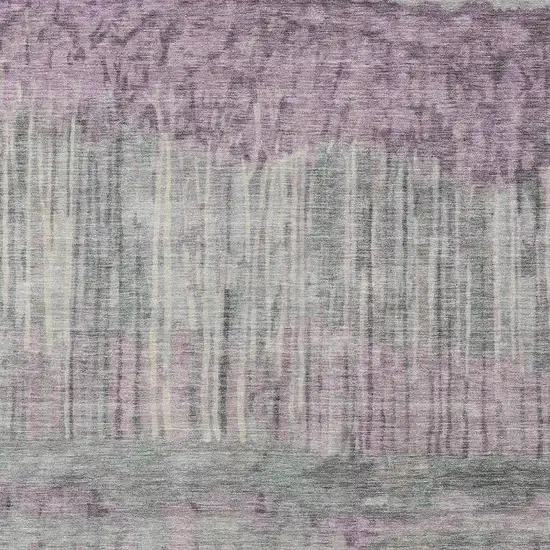 Lavender And Plum Abstract Washable Indoor Outdoor Area Rug Photo 2