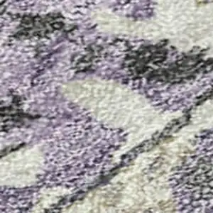 Photo of Lavender And Plum Abstract Washable Indoor Outdoor Area Rug