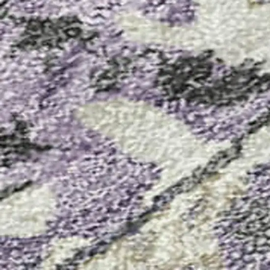 Lavender And Plum Abstract Washable Indoor Outdoor Area Rug Photo 1