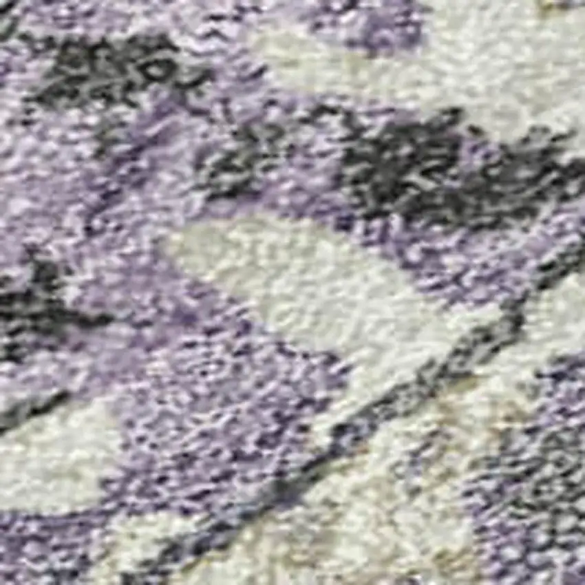 Lavender And Plum Abstract Washable Indoor Outdoor Area Rug Photo 1