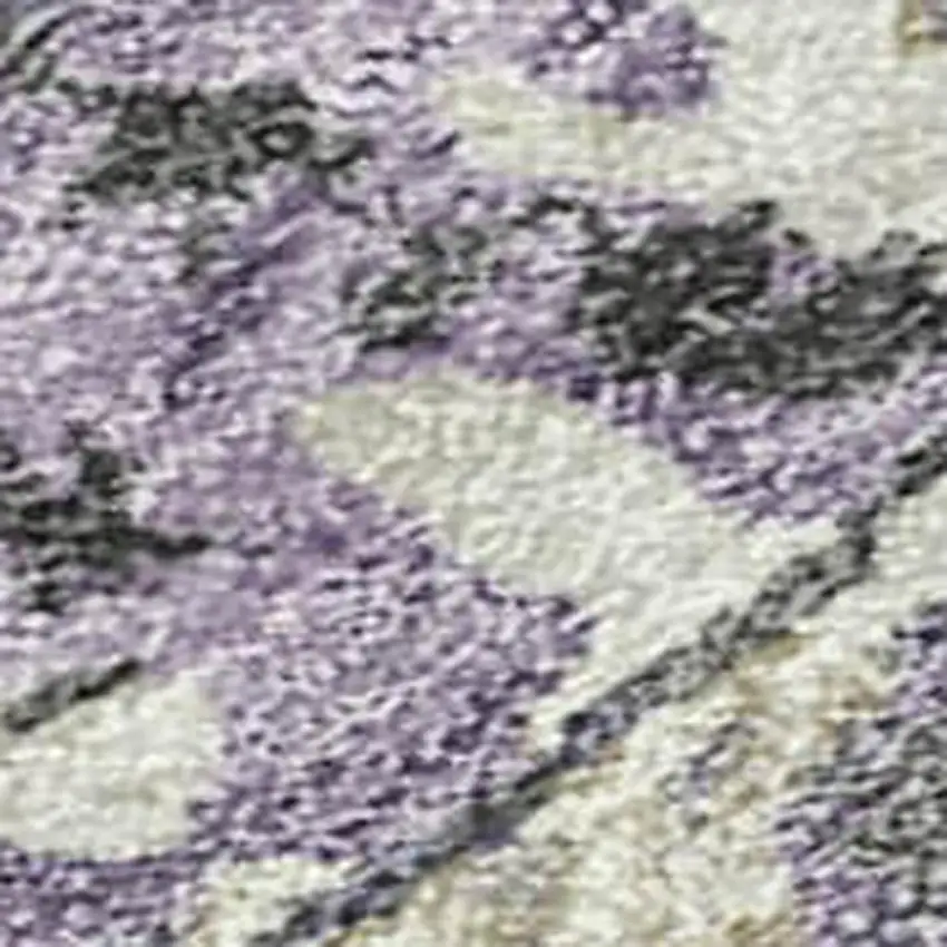 Lavender And Plum Abstract Washable Indoor Outdoor Area Rug Photo 1