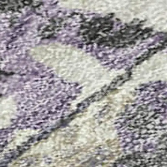 Lavender And Plum Abstract Washable Indoor Outdoor Area Rug Photo 1
