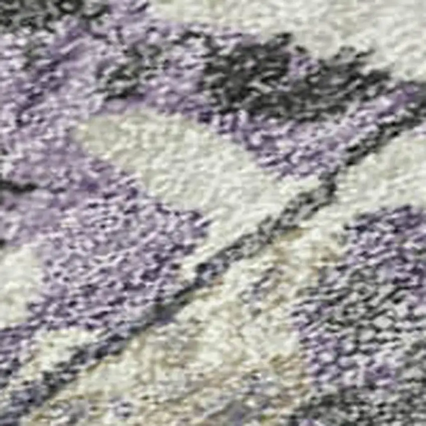 Lavender And Plum Abstract Washable Indoor Outdoor Area Rug Photo 1