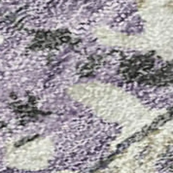 Lavender And Plum Abstract Washable Indoor Outdoor Area Rug Photo 1
