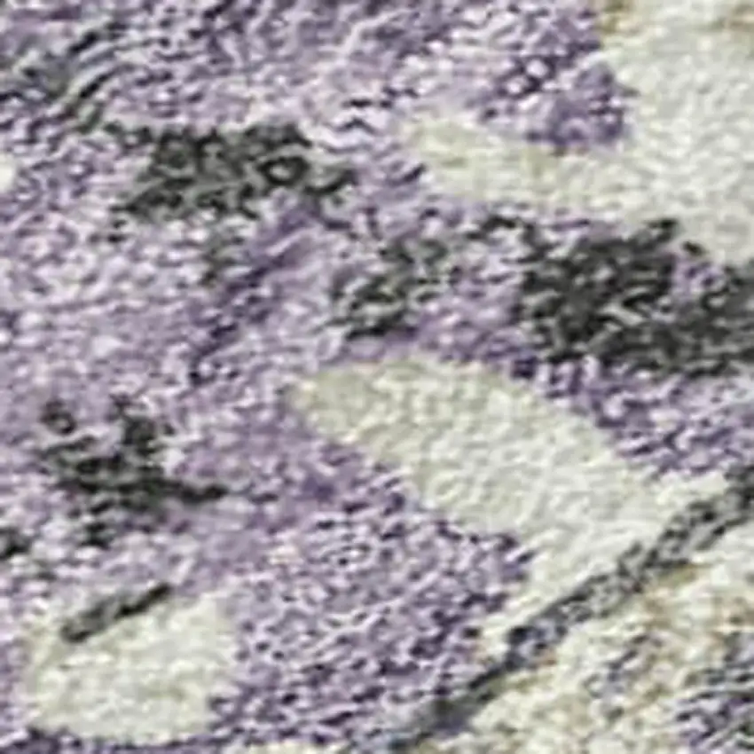 Lavender And Plum Abstract Washable Indoor Outdoor Area Rug Photo 1
