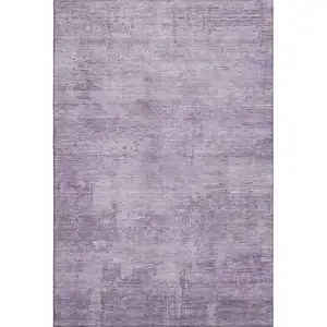 Photo of Lavender And Purple Abstract Washable Area Rug With UV Protection