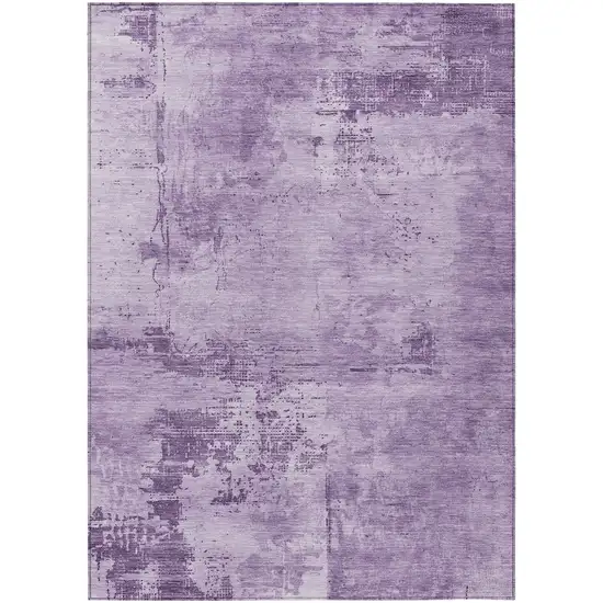 Lavender And Purple Abstract Washable Indoor Outdoor Area Rug Photo 2