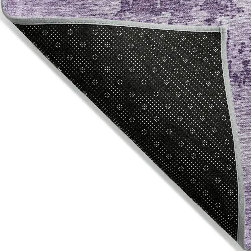 Lavender And Purple Abstract Washable Indoor Outdoor Area Rug Photo 3