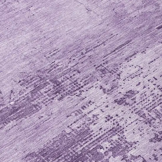 Lavender And Purple Abstract Washable Indoor Outdoor Area Rug Photo 8