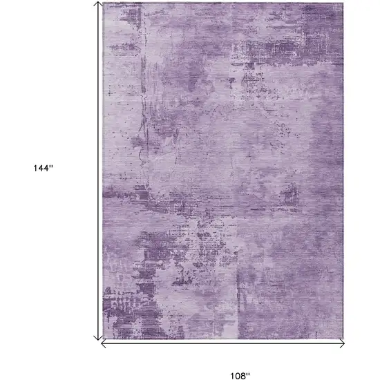 Lavender And Purple Abstract Washable Indoor Outdoor Area Rug Photo 7