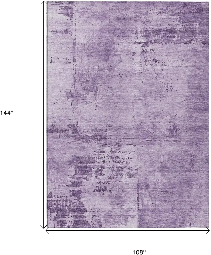 Lavender And Purple Abstract Washable Indoor Outdoor Area Rug Photo 7