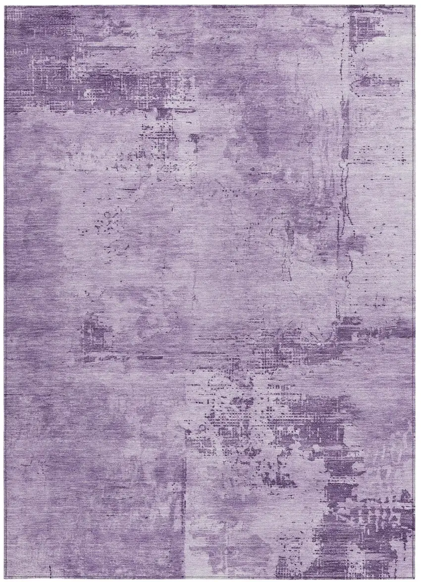 Lavender And Purple Abstract Washable Indoor Outdoor Area Rug Photo 6