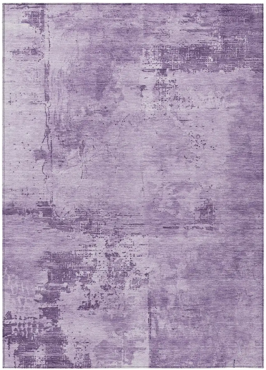 Lavender And Purple Abstract Washable Indoor Outdoor Area Rug Photo 2