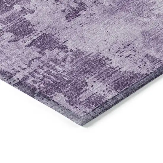 Lavender And Purple Abstract Washable Indoor Outdoor Area Rug Photo 4