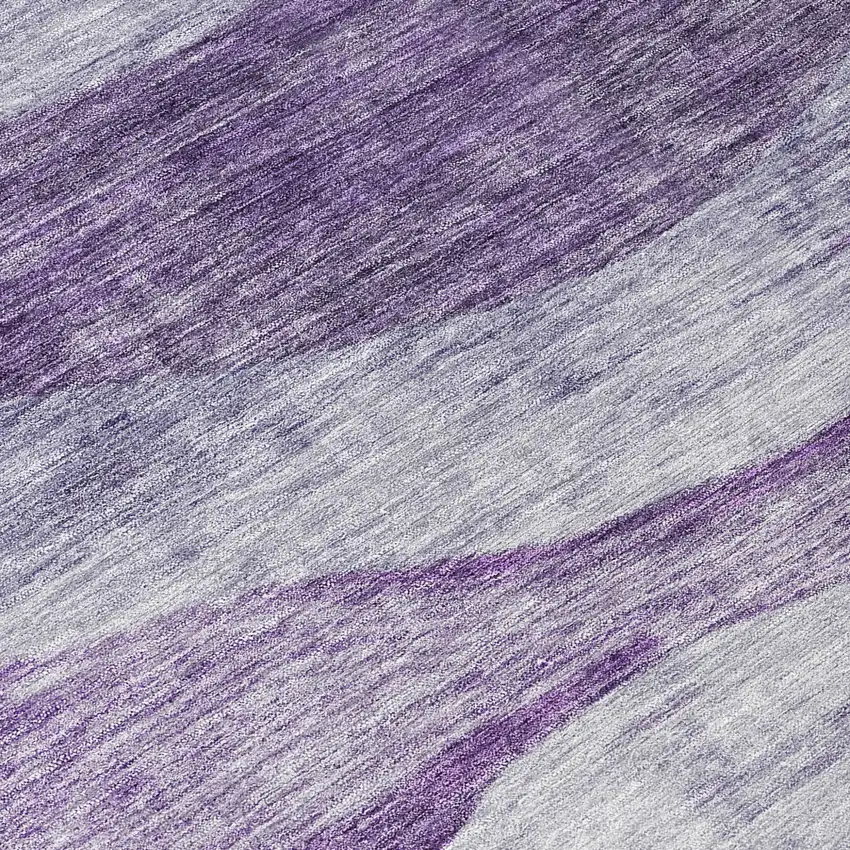 Lavender And Purple Abstract Washable Indoor Outdoor Area Rug Photo 8