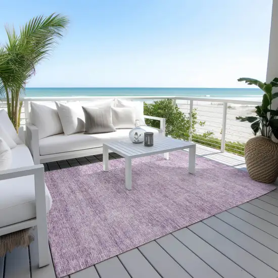 Lavender And Purple Abstract Washable Indoor Outdoor Area Rug Photo 5
