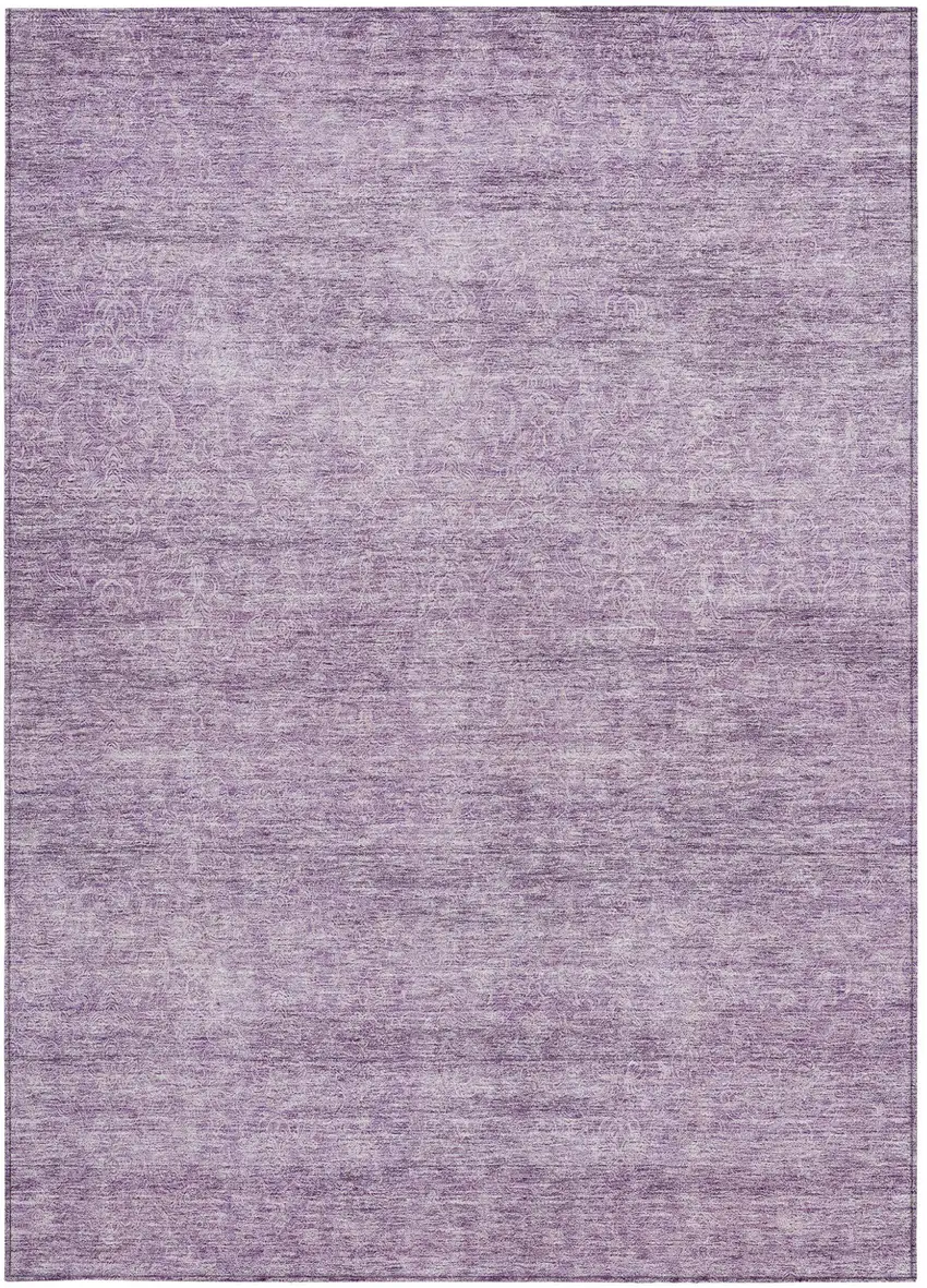 Lavender And Purple Abstract Washable Indoor Outdoor Area Rug Photo 4