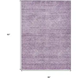 Photo of Lavender And Purple Abstract Washable Indoor Outdoor Area Rug