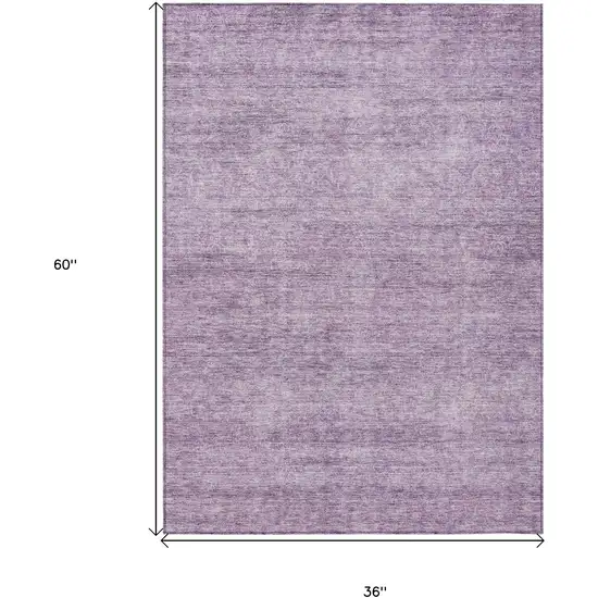 Lavender And Purple Abstract Washable Indoor Outdoor Area Rug Photo 9