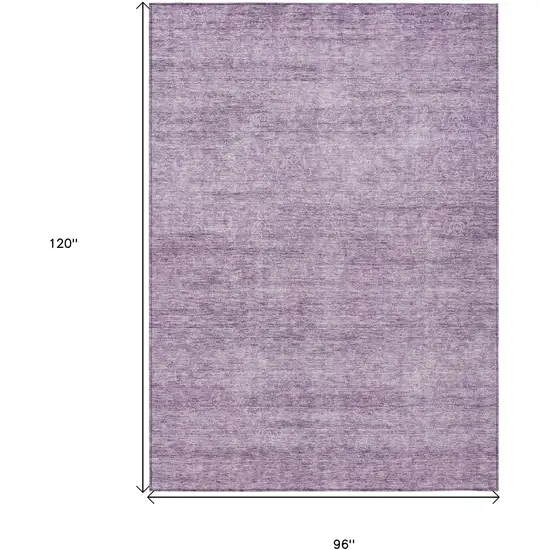 Lavender And Purple Abstract Washable Indoor Outdoor Area Rug Photo 3