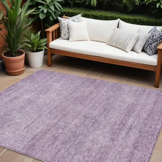 Lavender And Purple Abstract Washable Indoor Outdoor Area Rug Photo 1