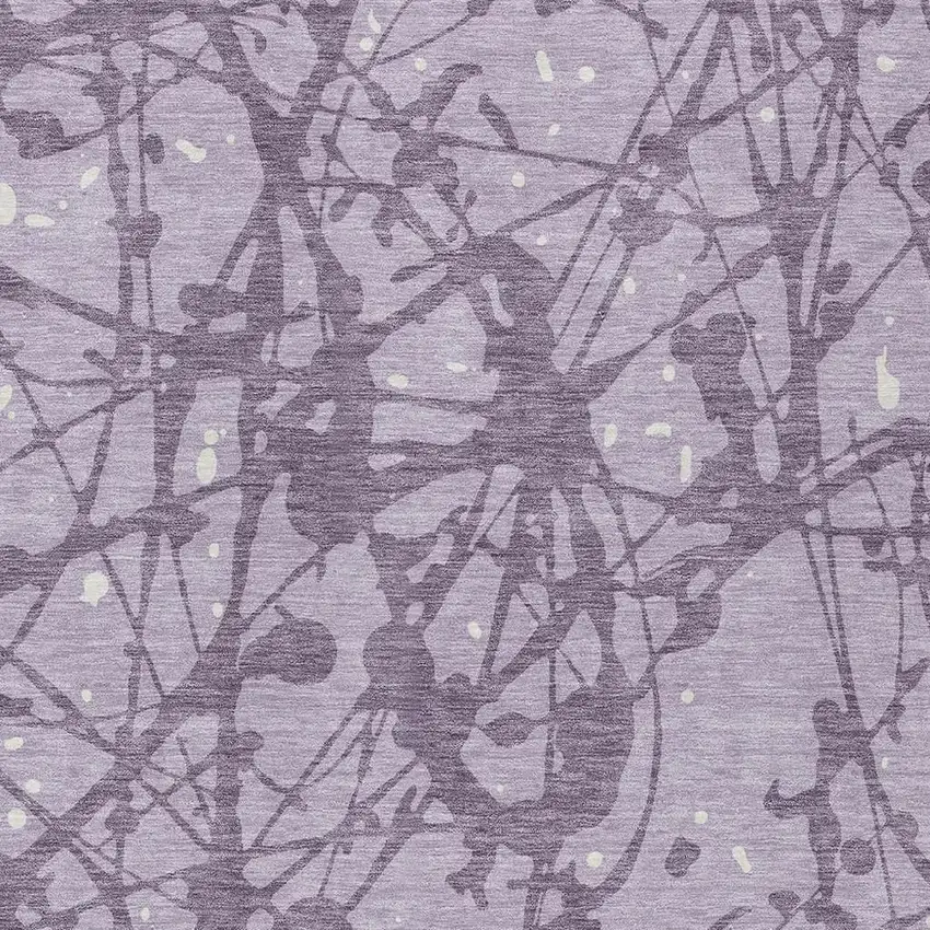 Lavender And Purple Abstract Washable Indoor Outdoor Area Rug Photo 2