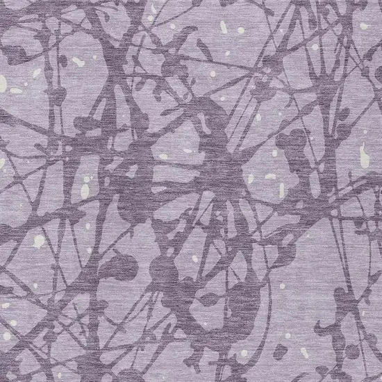 Lavender And Purple Abstract Washable Indoor Outdoor Area Rug Photo 2