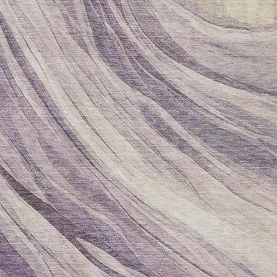 Lavender And Purple Abstract Washable Indoor Outdoor Area Rug Photo 8