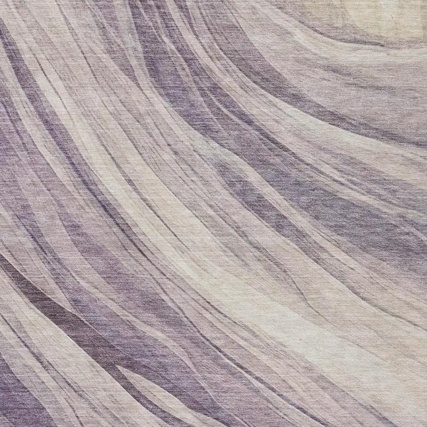 Lavender And Purple Abstract Washable Indoor Outdoor Area Rug Photo 8