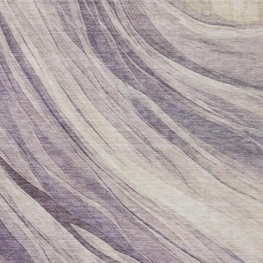 Lavender And Purple Abstract Washable Indoor Outdoor Area Rug Photo 8