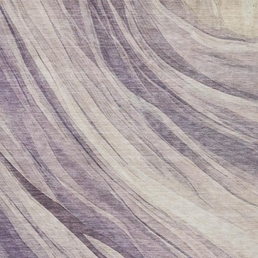 Lavender And Purple Abstract Washable Indoor Outdoor Area Rug Photo 8