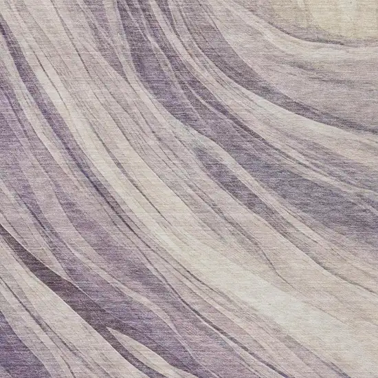 Lavender And Purple Abstract Washable Indoor Outdoor Area Rug Photo 9