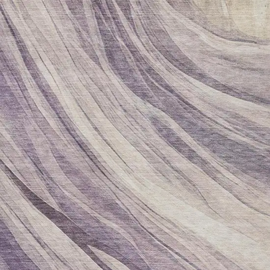 Lavender And Purple Abstract Washable Indoor Outdoor Area Rug Photo 5