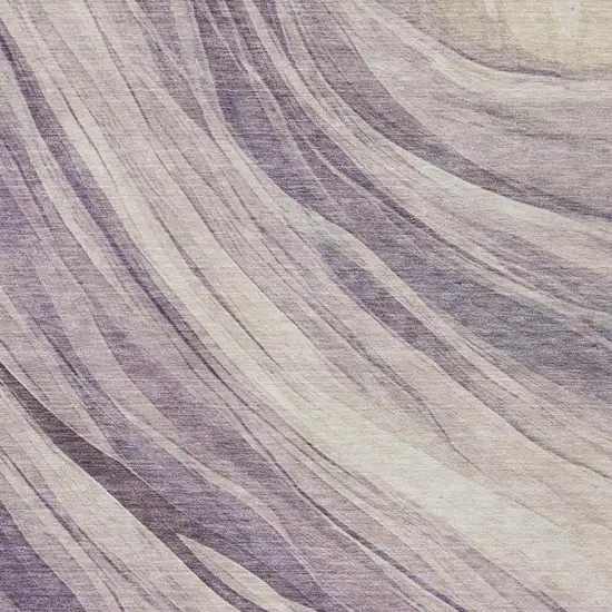 Lavender And Purple Abstract Washable Indoor Outdoor Area Rug Photo 7