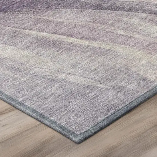 Lavender And Purple Abstract Washable Indoor Outdoor Area Rug Photo 7